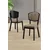 Hanah Home set trpezarijskih stolica Nape 4 kom, kapućino tkanina Babyface, crne metalne noge