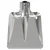 Glava lopate Srebrno 43 x 32,5 cm Aluminij