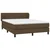 Vidaxl Box spring postelja z vzmetnico temno rjav 140x190 cm blago