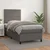 Vidaxl Box spring postelja z vzmetnico siv 100x200 cm umetno usnje