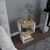 Hanah Home Carter Noćni stočić, 29.6x29.6x49.4cm, Hrast-bela