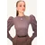 Trend Alacati Stili Ženska bluza dugih rukava Alc-X13069, Smeđa