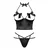 Sexy set 2-delni Delishya crne boje - S/M