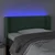 LED uzglavlje tamnozeleno 83x16x78/88 cm baršunasto