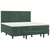 Vidaxl Box spring postelja z vzmetnico temno zelena 200x200 cm žamet