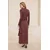 Trendyol Modest Ženska haljina Tctss26Eb00019, Smeđa