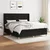 Vidaxl Box spring postelja z vzmetnico črna 180x200 cm blago