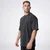 Polleo Mens Forge Oversized Statement Short Sleeve T-Shirt, Grey - S/M