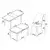 HANAH HOME Rasklopivi trpezarijski sto i stolice (7 delova) Nira White Gold Anthracite