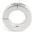 Mr. Steel Hinged Magnetic Cockring 45mm Silver