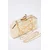 Trendyol Shoes Ženska torba Takss25Oc00064, Zlatne boje