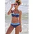 LASCANA Bikini hlačke modra/mornarska/zelena/bela