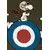 LOGOSHIRT Majica Peanuts - Snoopy Pilot  modra / oliva / rdeča / bela