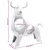 Skulptura bika Srebrno 22 x 9,5 x 34 cm Aluminij