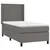 Krevet box spring s madracem LED sivi 90x200 cm od umjetne kože