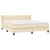 vidaXL vidaXL Box spring postelja z vzmetnico krem 160x200 cm blago, (20896158)
