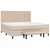 Vidaxl Box spring postelja z vzmetnico kapučino 200x200 cm um. usnje