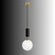 Opviq luster Moira-20206, 1 × E27, crni