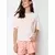 Trendyol Pink 100% Cotton Zebra Printed Knitted Pajamas Set