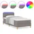 LED Box Spring Krevet Sivo-smeđa 100 x 200 cm tkanina