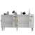 Hanah Home Konzola Line KB150, 150x75x35 cm, Belo-zlatne boje