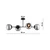 BRILAGI - Prislonjen luster DIOR 4xE27/60W/230V crna/dimno siva