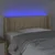LED uzglavlje krem 83x16x78/88 cm od tkanine