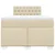 Vidaxl Box spring postelja z vzmetnico krem 120x190 cm blago