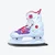 Action Klizaljke za devojčice Adjustable ice skate, Bele