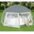 Bestway Gazebo za okrugle bazene 58612, 600 x 600 x 295 cm, Sivo-beli