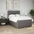 Vidaxl Box spring postelja z vzmetnico taupe 140x200 cm blago