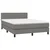 Vidaxl Box spring posteljni z vzmetnico temno siv 140x190 cm blago