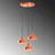Opviq Luster Memati-181, 75-108cm, 45 cm, 3xE27, Narandžasti