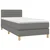 Vidaxl Box spring postelja z vzmetnico temno siva 100x200 cm blago