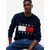 Tommy Jeans Pulover temno modra/rdeča/bela