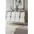 Hanah Home komoda Seza 120, 120 cm, hrast Sapphire / bela / srebrna