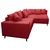 MID.YOU Ecksofa inkl. Hocker, mikrovlakna rdeča
