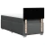 vidaXL Box spring postelja z vzmetnico temno siva 90x200 cm blago