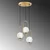 Opviq Luster Skew-13448, 40-185cm 55 cm, 3xE14, Zlatne boje