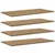 Police za knjige 4 pcs Smeđa 80 x 40 x 1,5 cm Konstruirano drvo