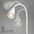 Briloner 2175-016 - Fleksibilna zidna lampa sa USB portom 1xGU10/10W/230V bela