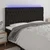 Vidaxl LED posteljno vzglavje črno 200x7x118/128 cm blago