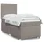 Vidaxl Box spring postelja z vzmetnico taupe 100x200 cm blago