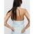 Pull&Bear Top pastelno modra/svetlo modra/off-bela