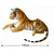 Velika plišasta maskota tiger za darilo 110+60 cm
