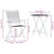 Vidaxl Zložljiv bistro set 3 szt. Rjava Masiven les akacije