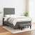 vidaXL Box spring postelja z vzmetnico temno siva 120x190 cm blago