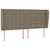 Vidaxl vidaXL Vzglavje postelje s krilci, sivo-rjava, 183x23x118/128 cm, blago