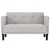 Vidaxl Dvosed sive barve 111 cm blago