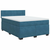 VIDAXL Box spring postelja z vzmetnico modra 140x190 cm žamet